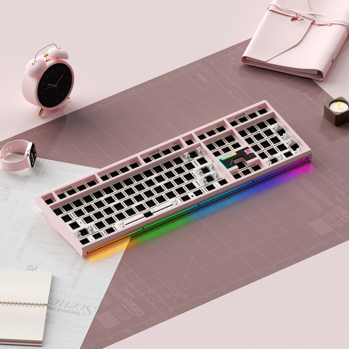 Nut108 Sakura Pink | Aluminium Keyboard Barebone