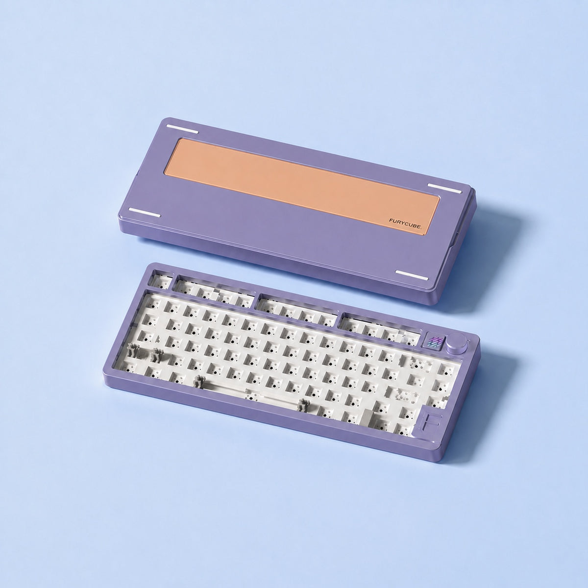 F75 Knob Purple | Aluminium Keyboard Barebone