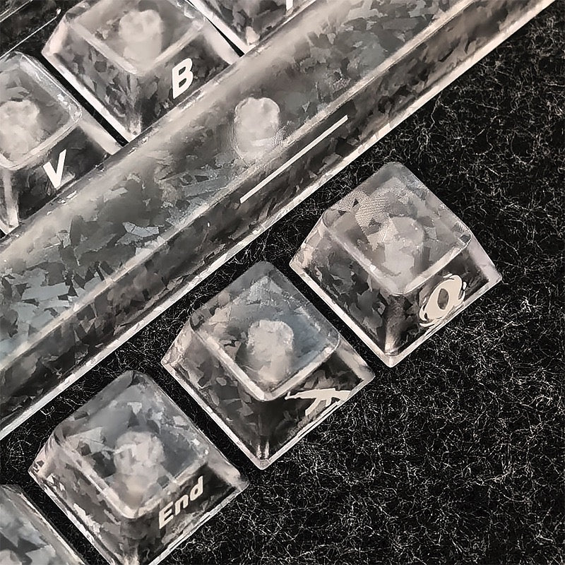 Icy Carbon Fiber Key Cap Set