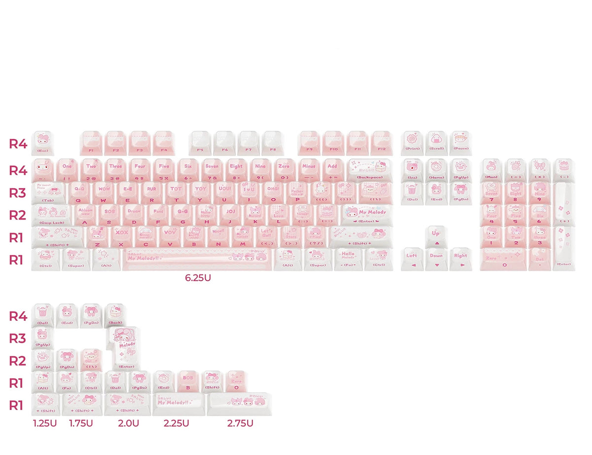 XVX Crystal Melody Key Cap Set