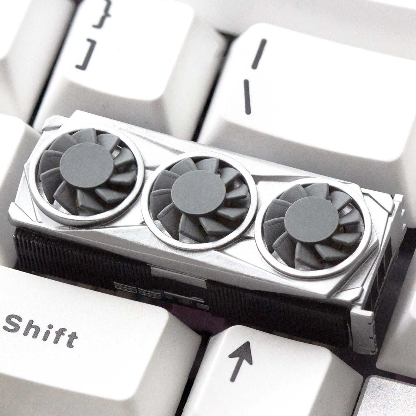 2.25U Graphics Card & Fans Artisan Key Cap - Spinning Edition