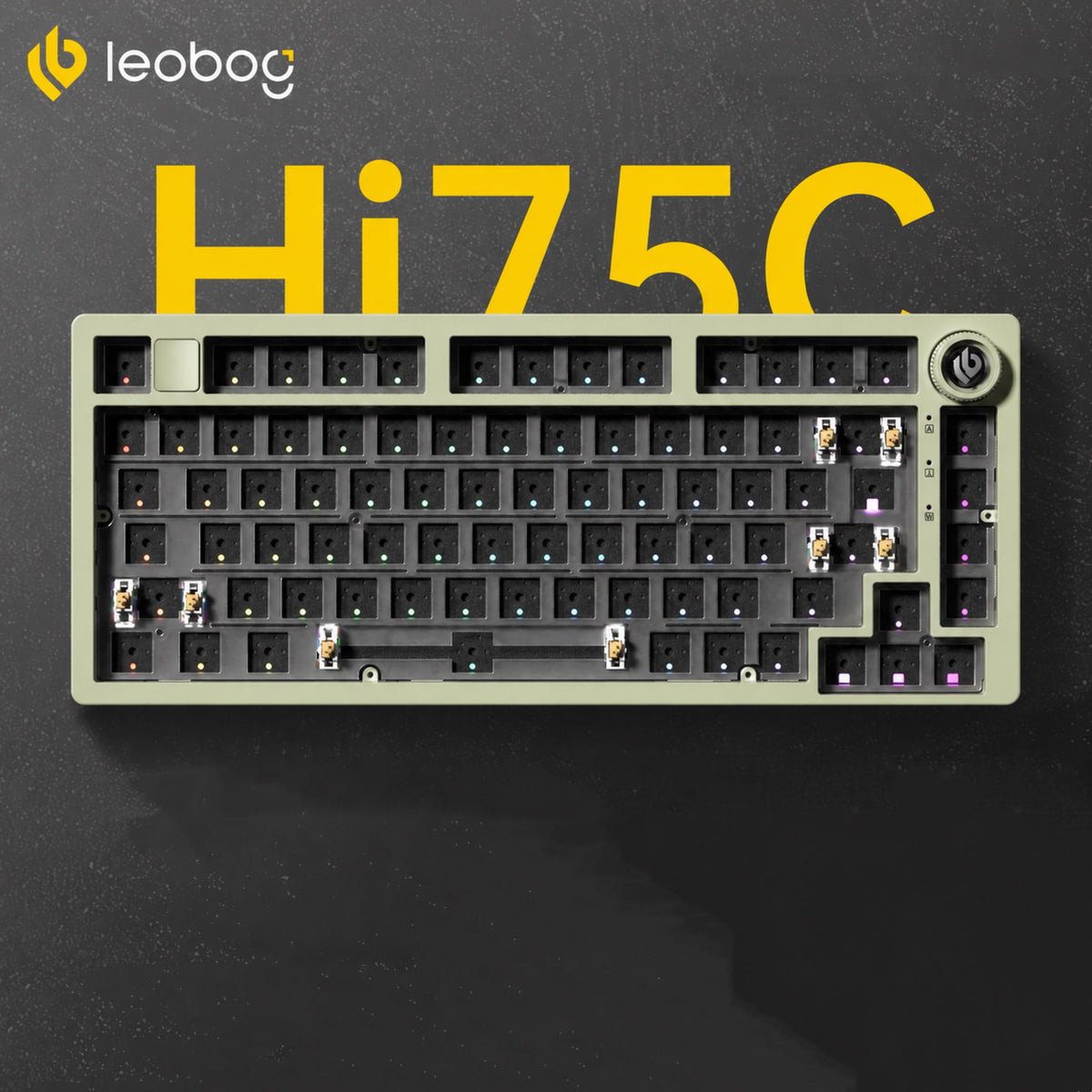 Hi75c Light Green | Aluminium Keyboard Barebone