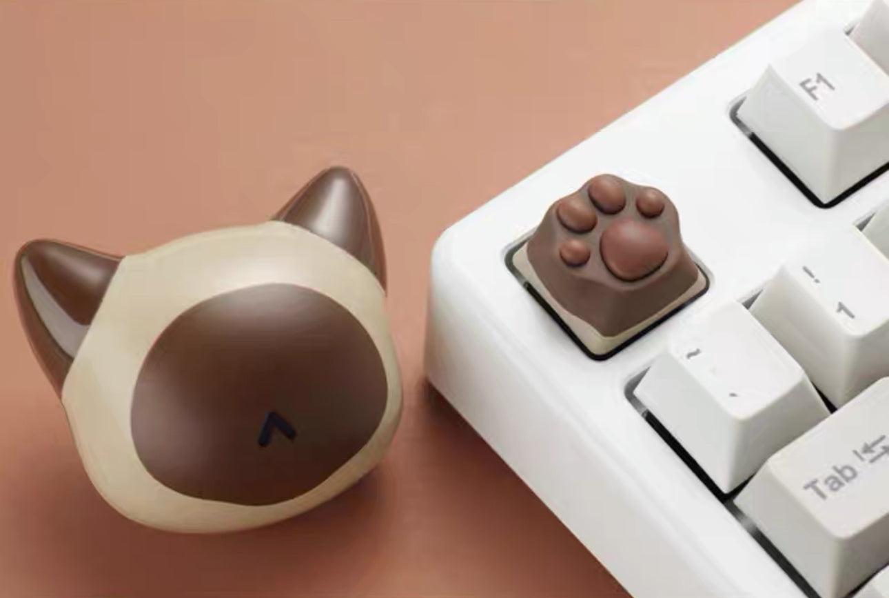 Siamese Cat Paw Artisan Key Caps