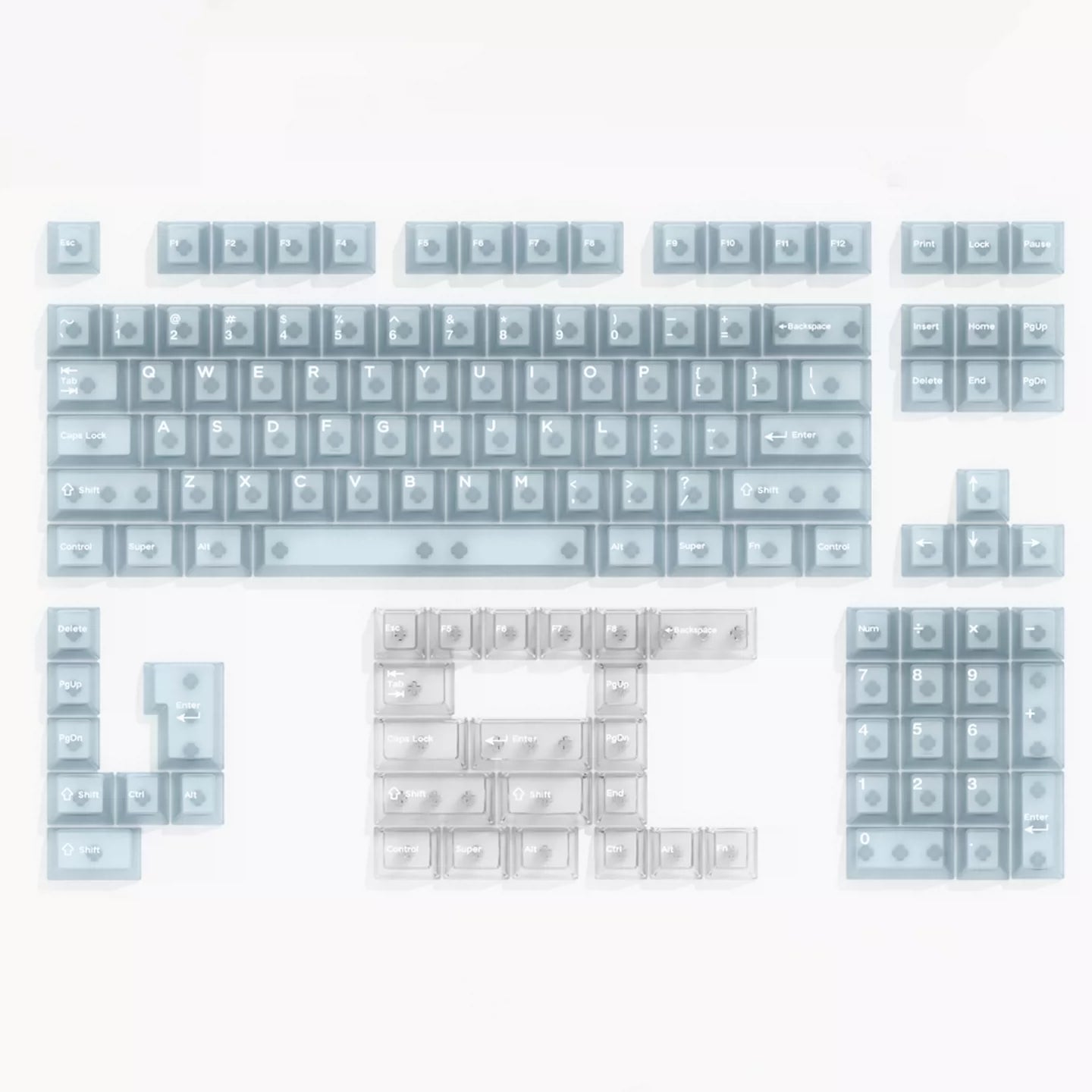 Ocean Mist Key Cap Set - 20 Transparent keys for free