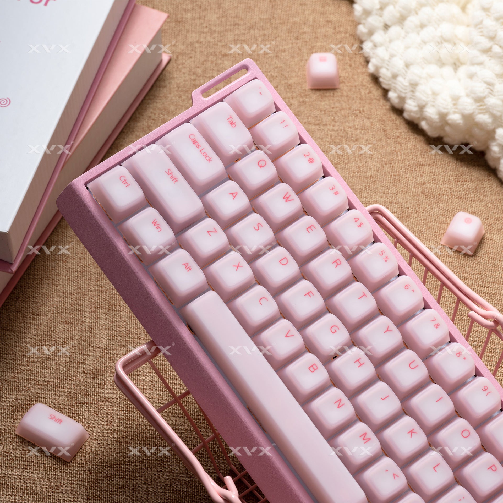 Soft Strawberry Pudding Key Cap Sets
