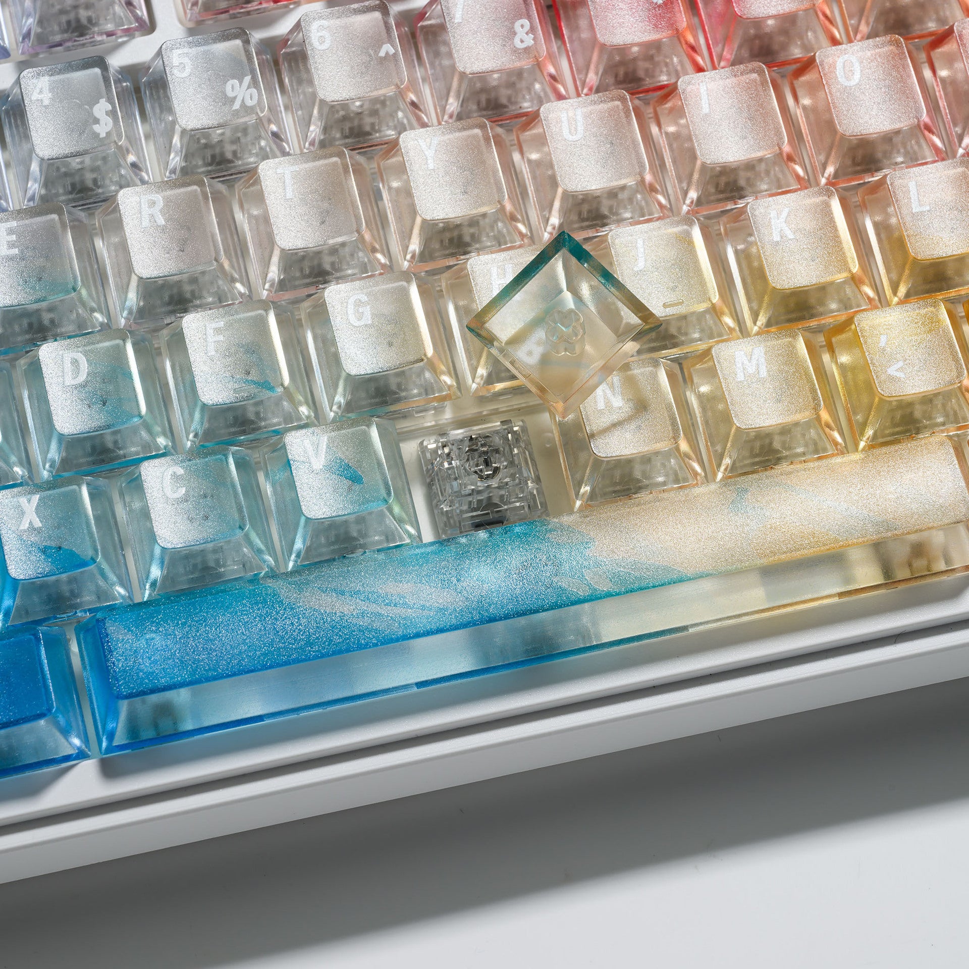 Sunset Glow Key Cap Set - Translucent Gradient