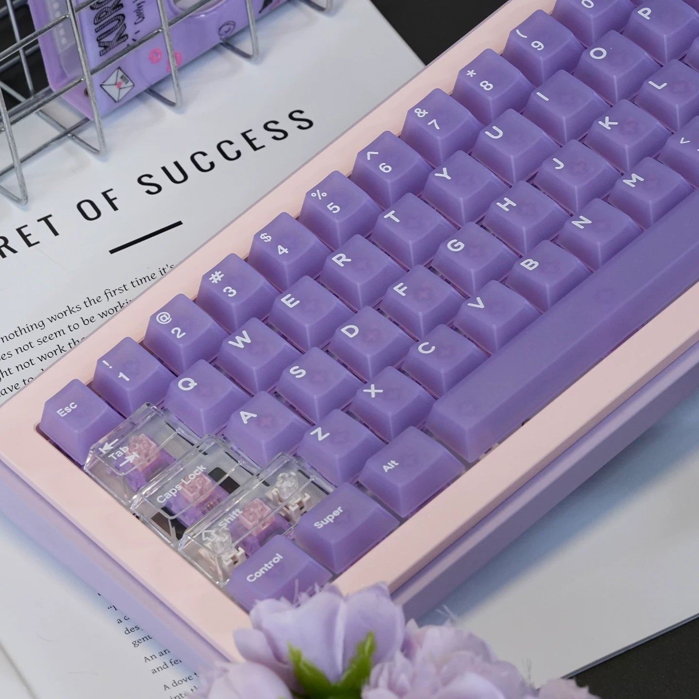 Lavender Mist Key Cap Set - 20 Transparent keys for free