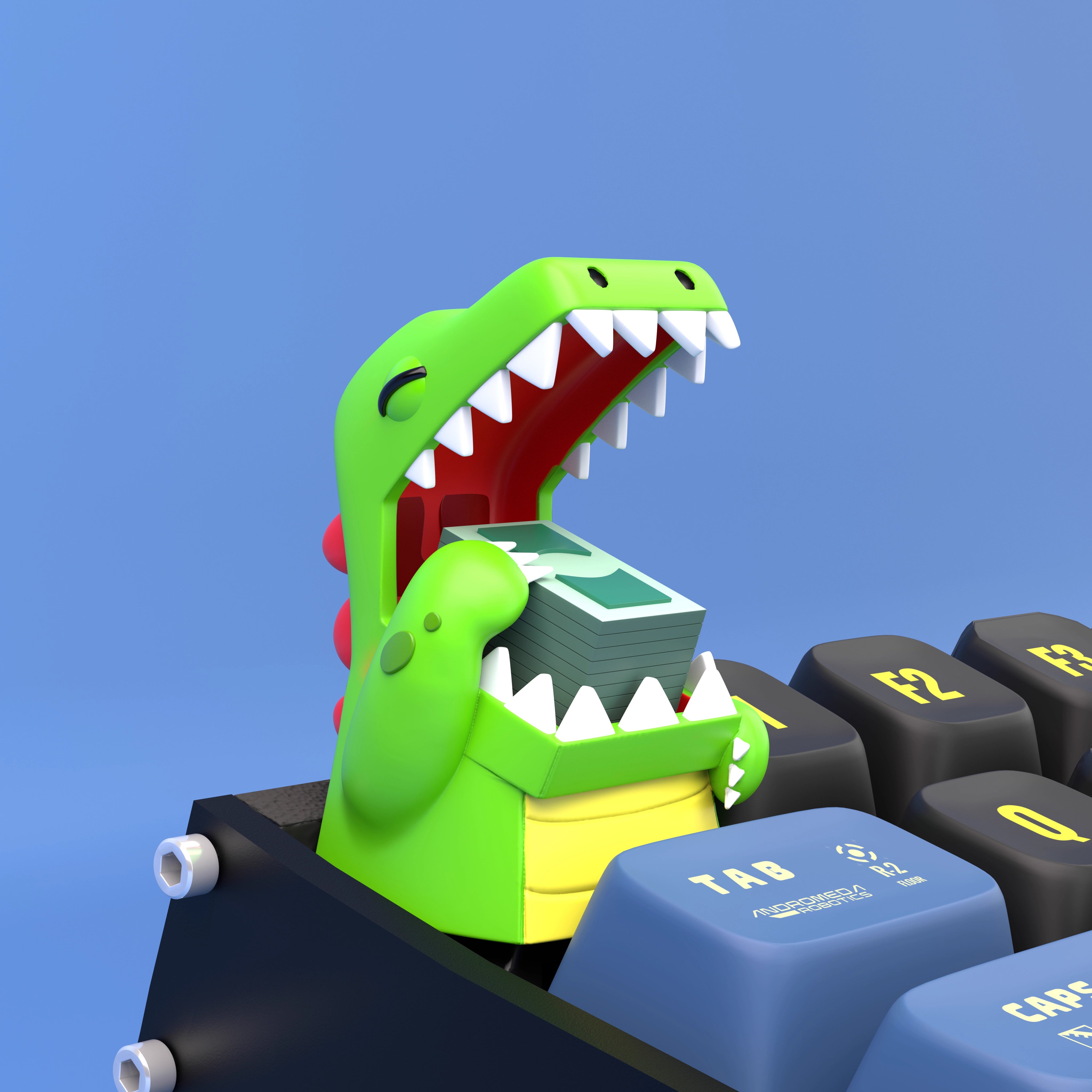 Money Crocodile Artisan Key Cap