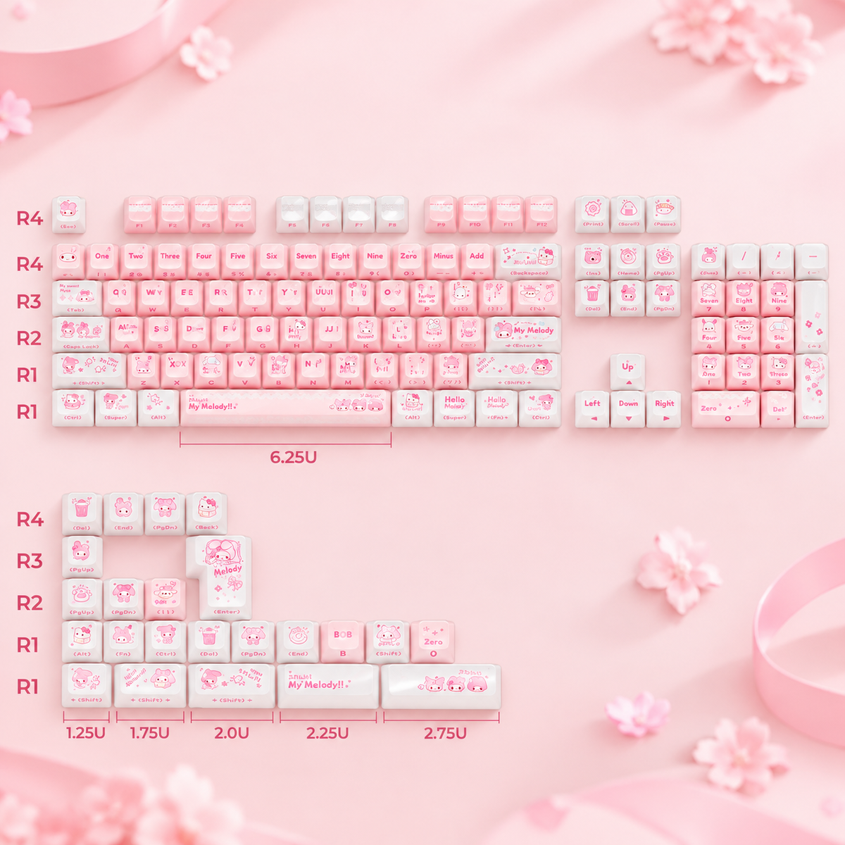 XVX Crystal Melody Key Cap Set