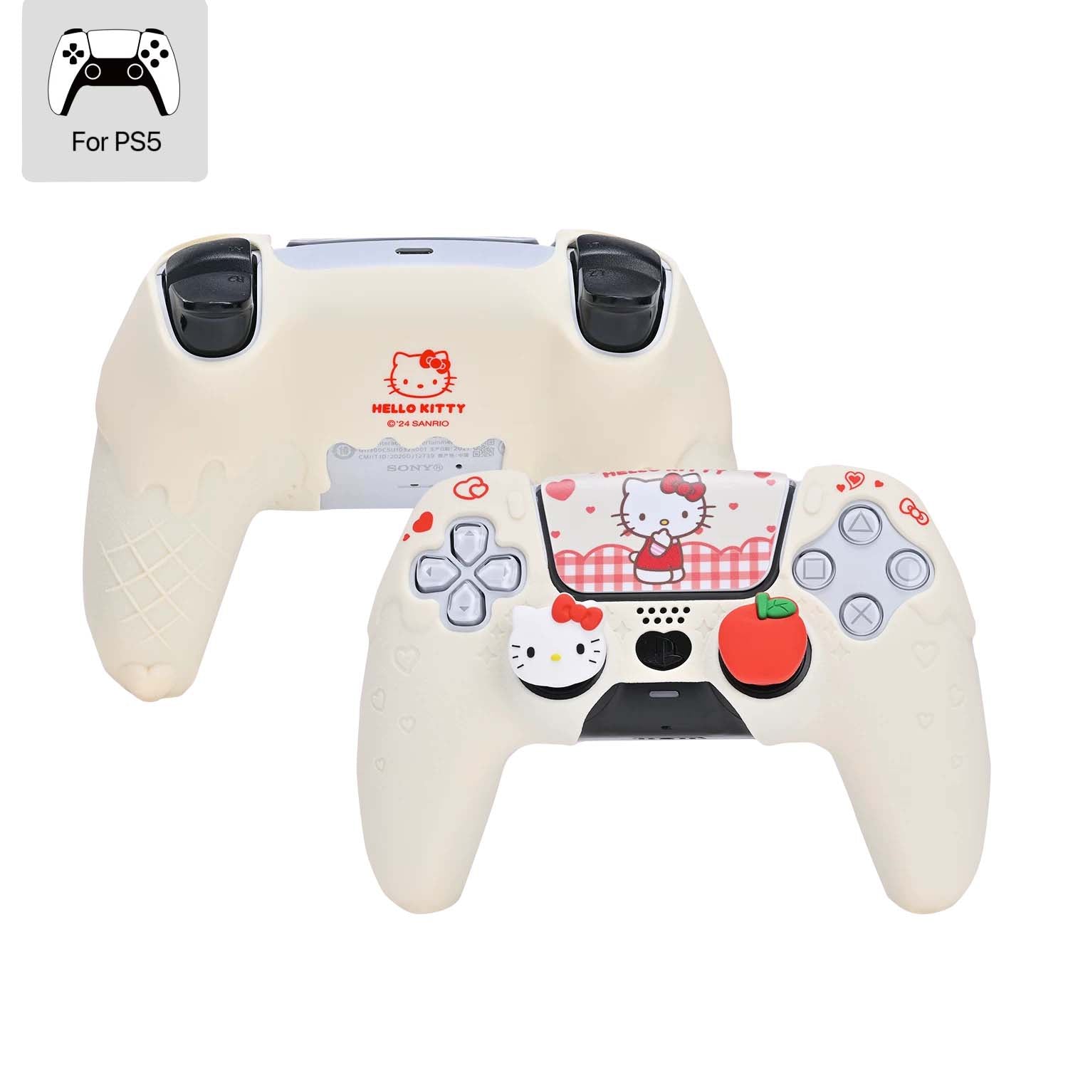 Hello Kitty PS5 Controller Skin Creamy Strawberry