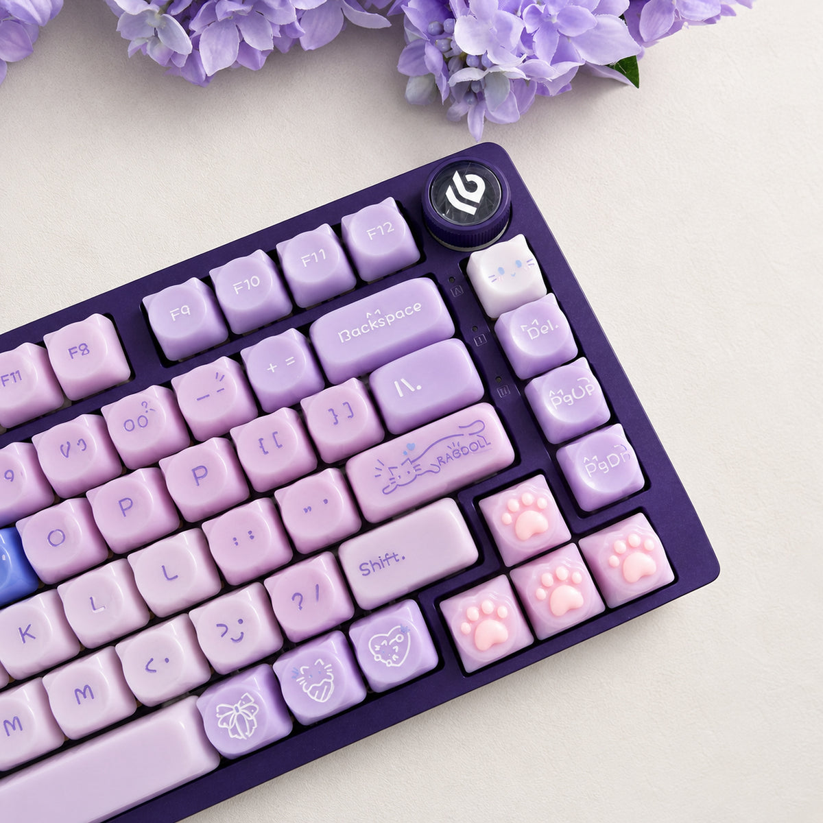 Hi75c Purple | Marie Cat Mechanical Keyboard