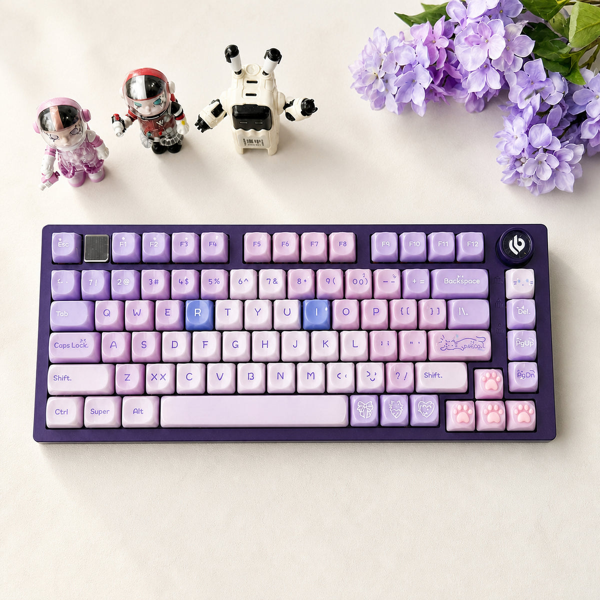 Hi75c Purple | Marie Cat Mechanical Keyboard