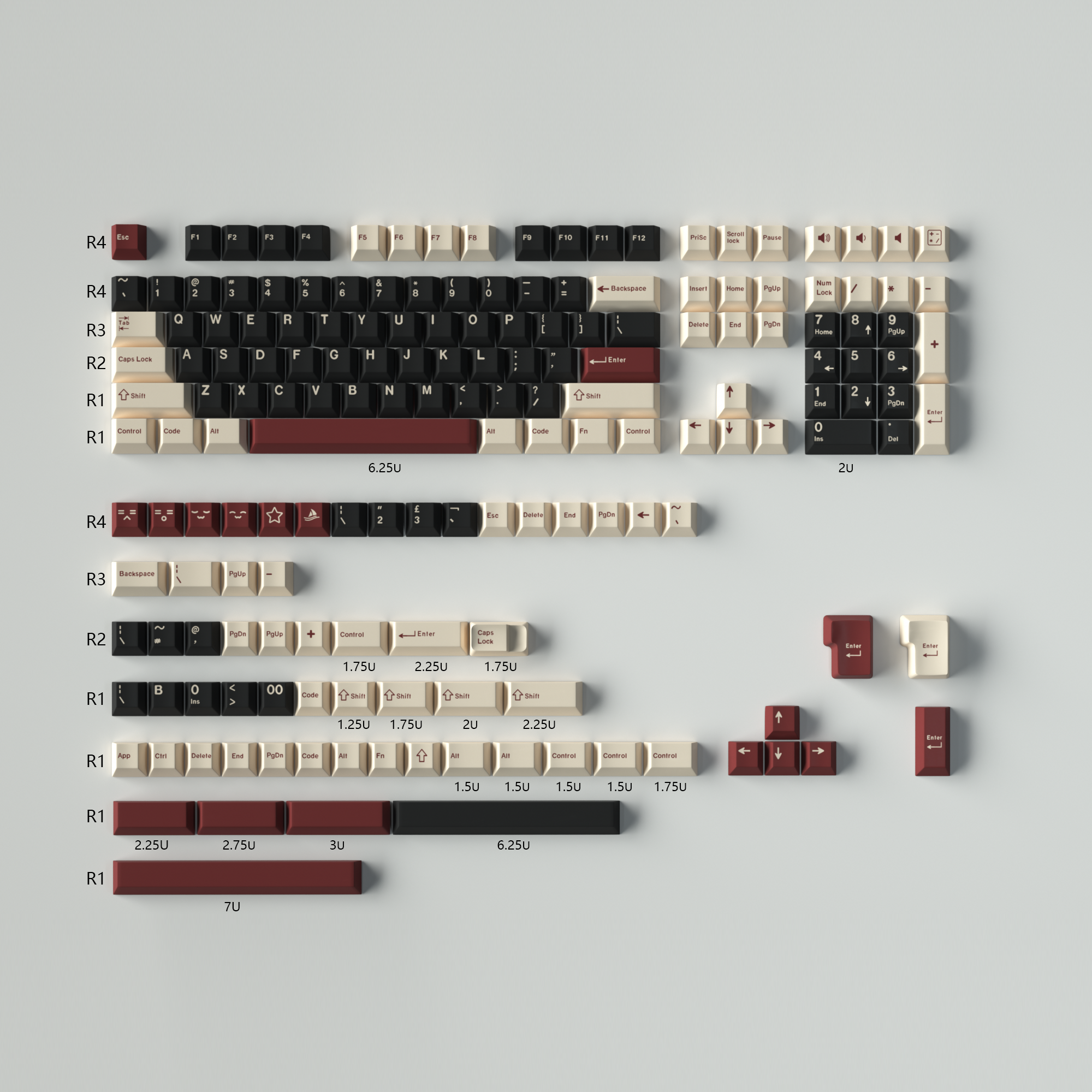 English Breakfast Key Cap Set