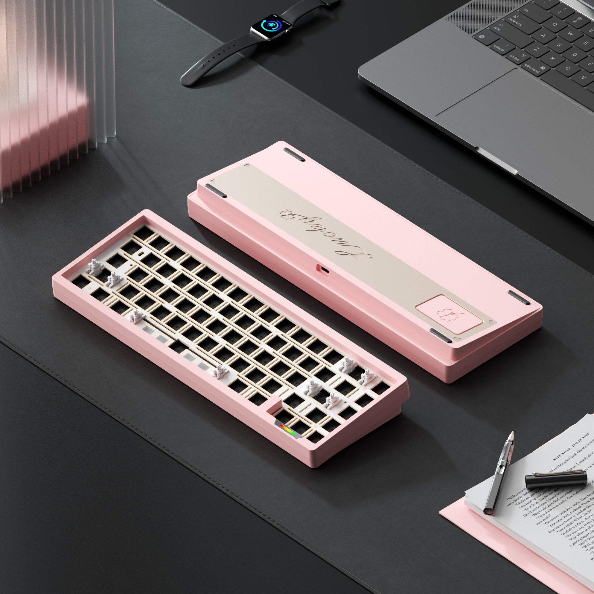 Weikav Lucky65 Pink Mechanical Keyboard Barebone