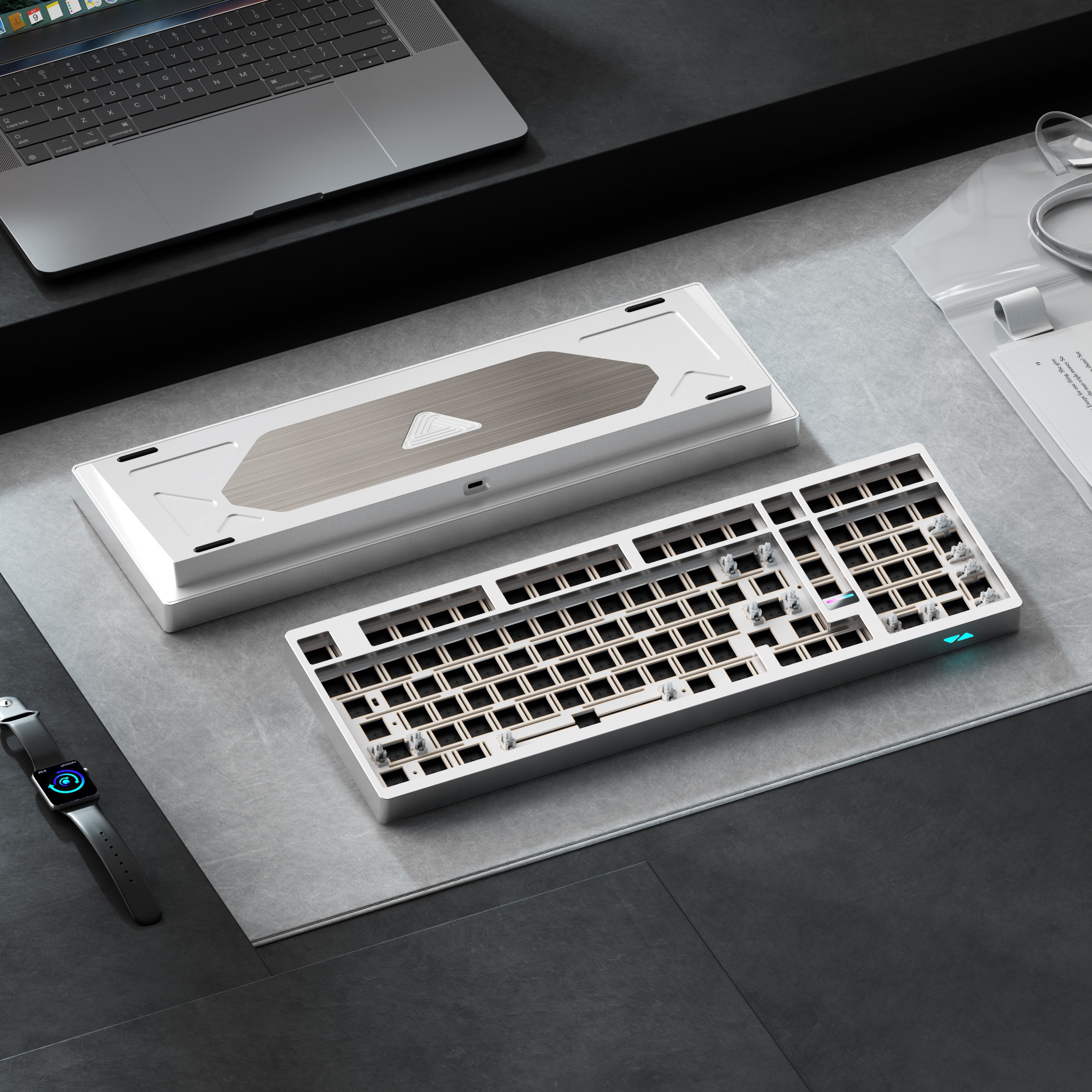 Weikav Max102 Silver Mechanical Keyboard Barebone