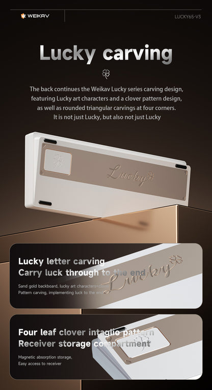 Weikav Lucky65 White Mechanical Keyboard Barebone