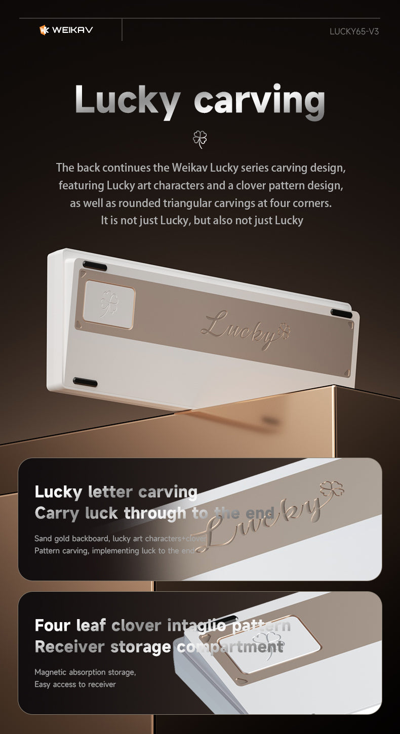Weikav Lucky65 White Mechanical Keyboard Barebone