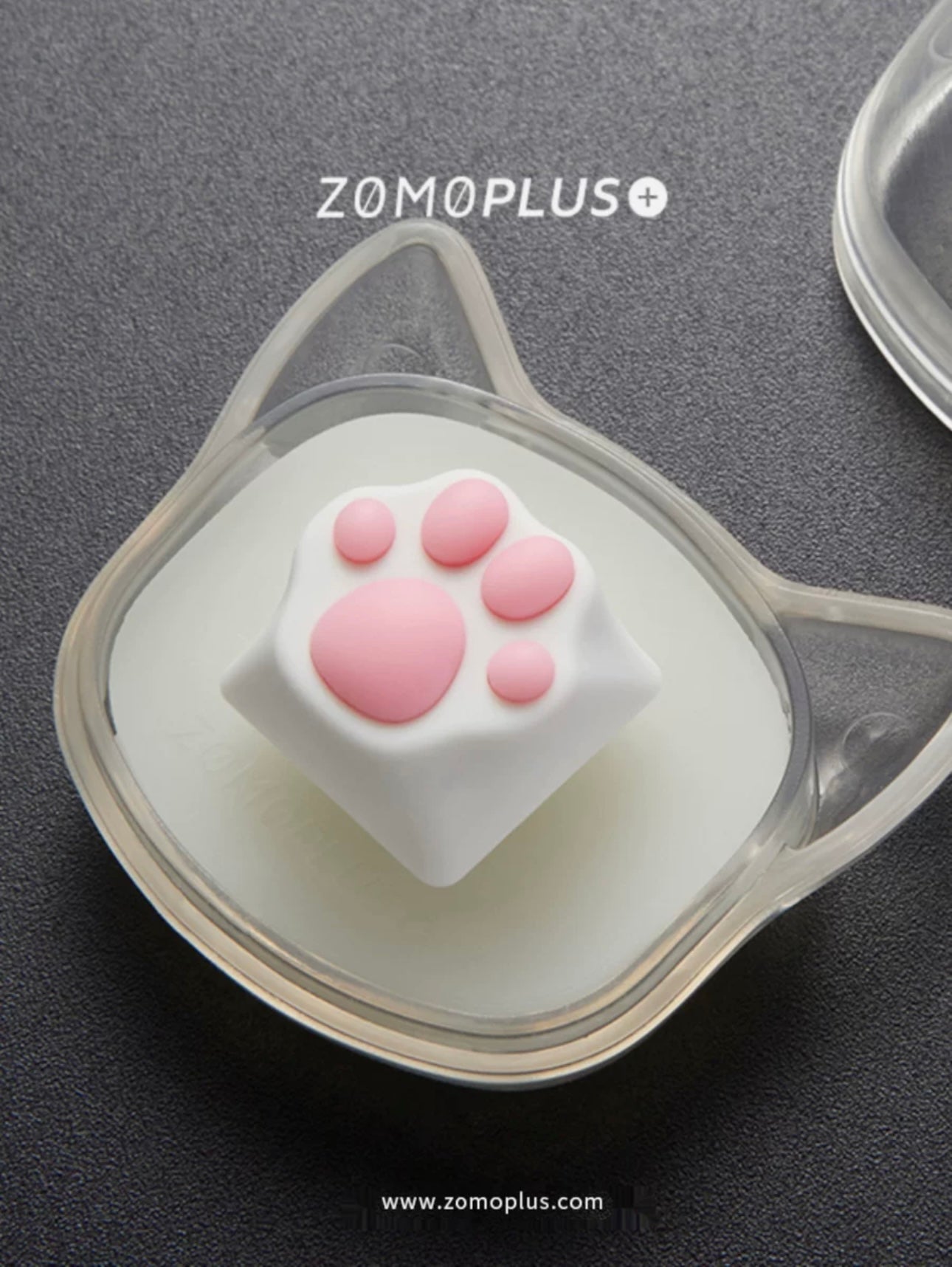 White & Pink Cat Paw Artisan Key Caps