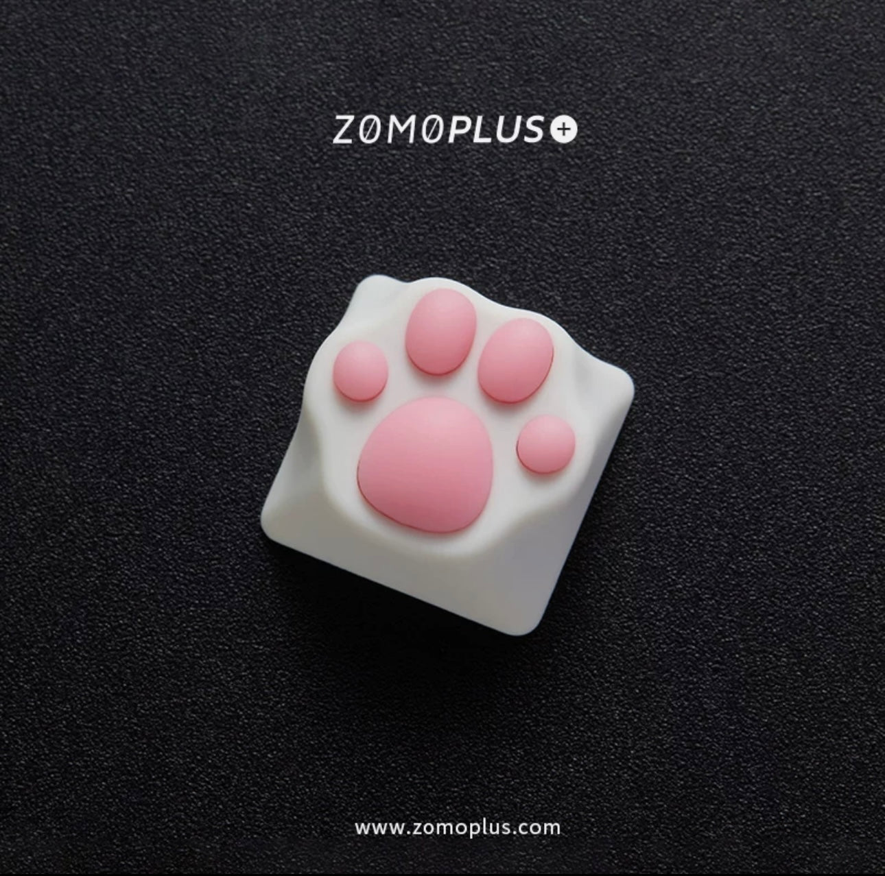 White & Pink Cat Paw Artisan Key Caps