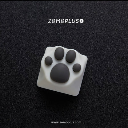 White & Grey Cat Paw Artisan Key Caps