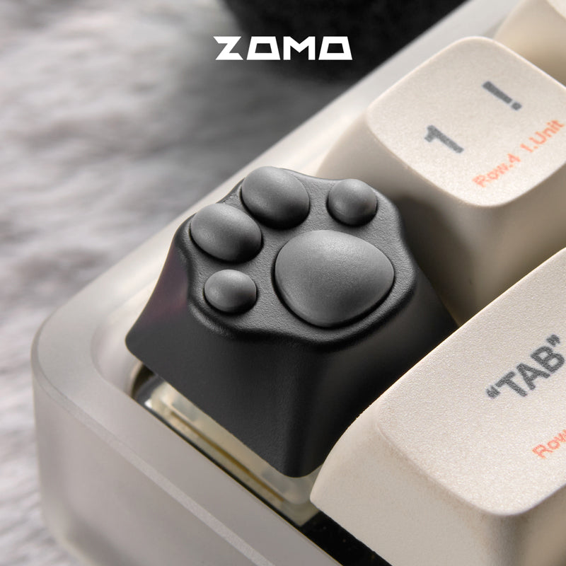 Black & Grey Cat Paw Artisan Key Caps