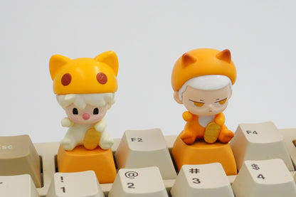 Popbean Lucky Series Artisan Key Caps - Orange