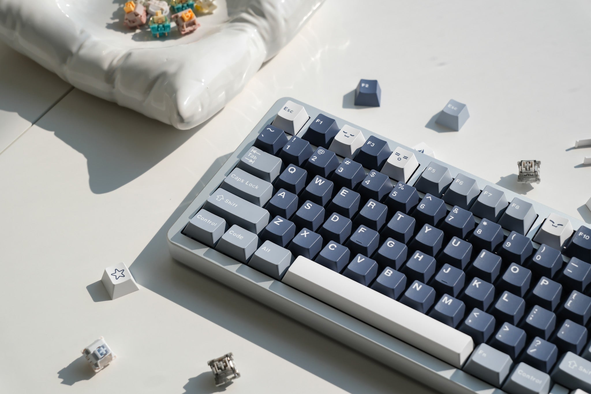 F75 Silver | Ocean Bubble Mechanical Keyboard