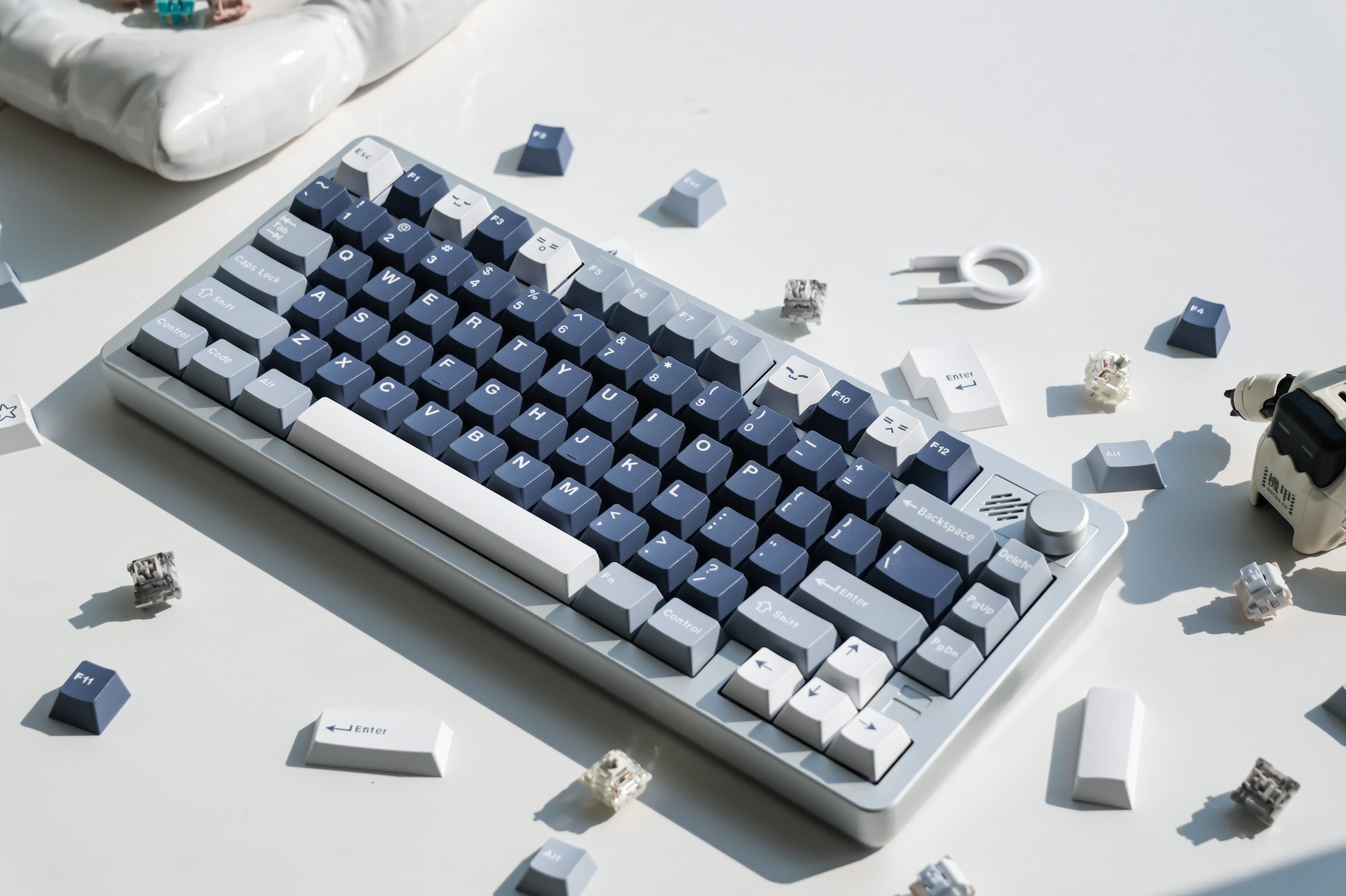 F75 Silver | Ocean Bubble Mechanical Keyboard
