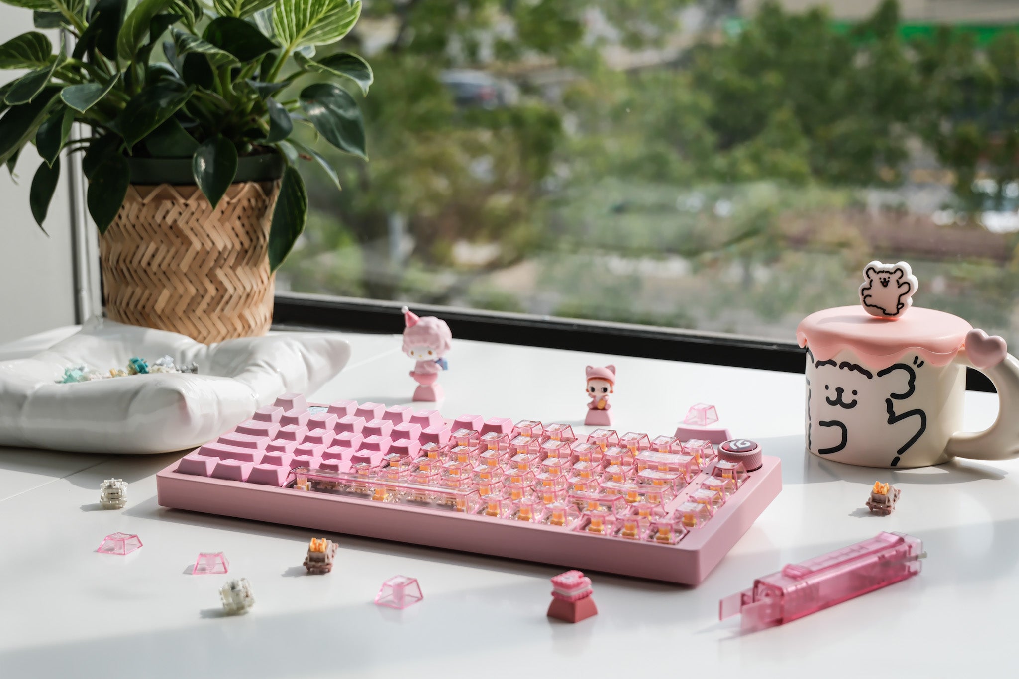 Hi75C Pink | Sakura Mist Mechanical Keyboard