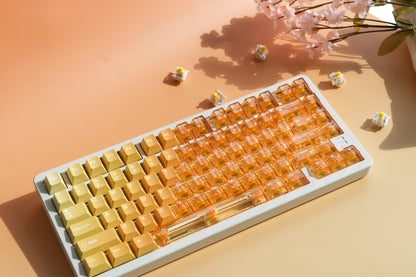 F75 Creamy White | Golden Sunset Mechanical Keyboard