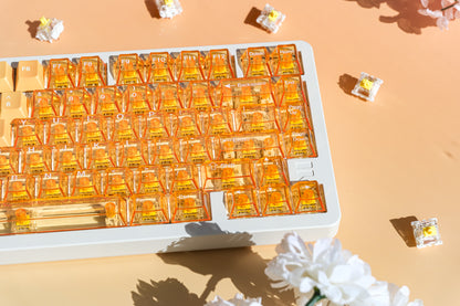 F75 Creamy White | Golden Sunset Mechanical Keyboard
