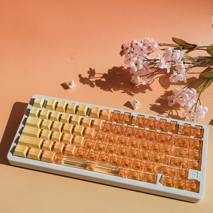 F75 Creamy White | Golden Sunset Mechanical Keyboard