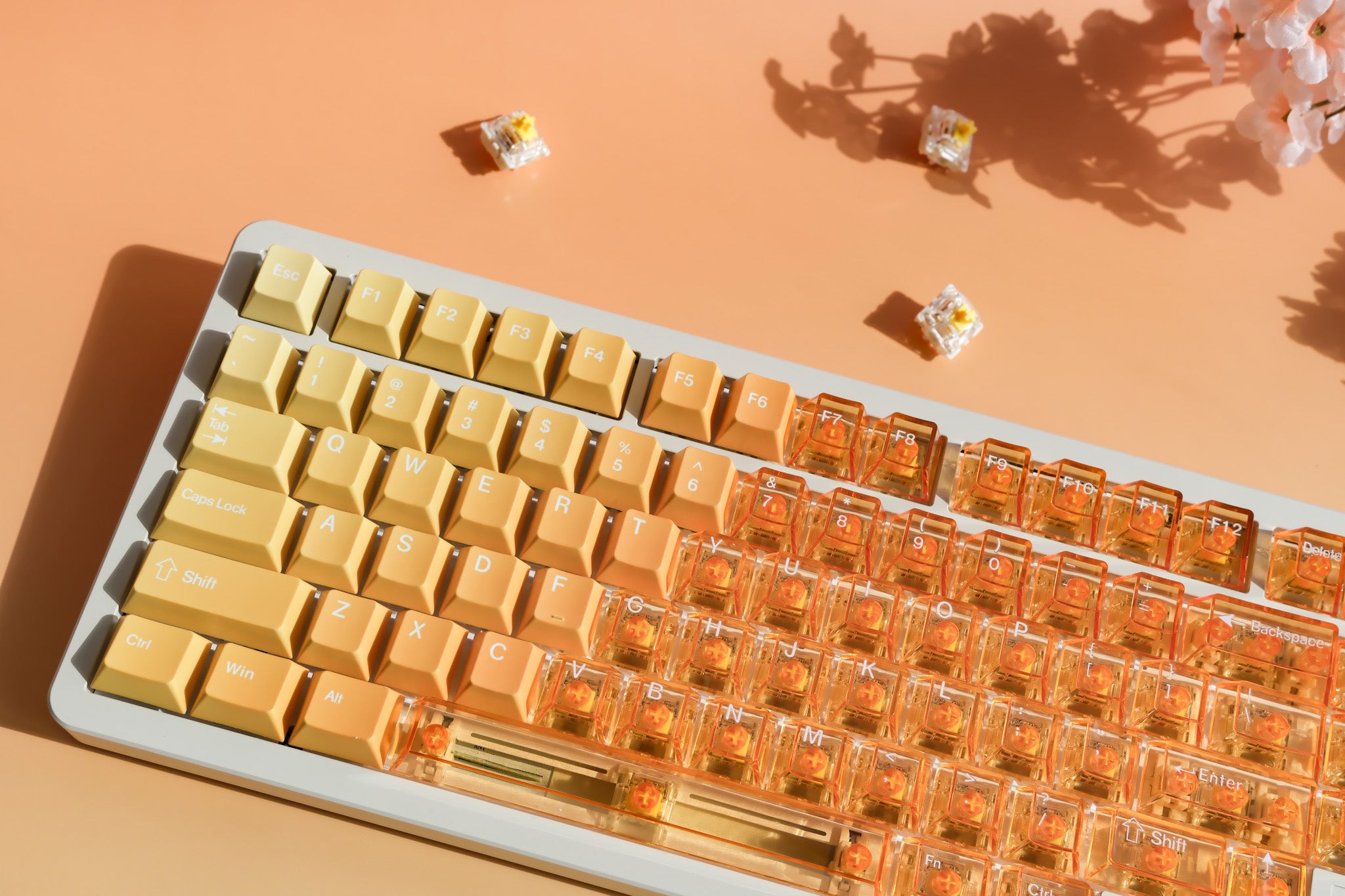 F75 Creamy White | Golden Sunset Mechanical Keyboard