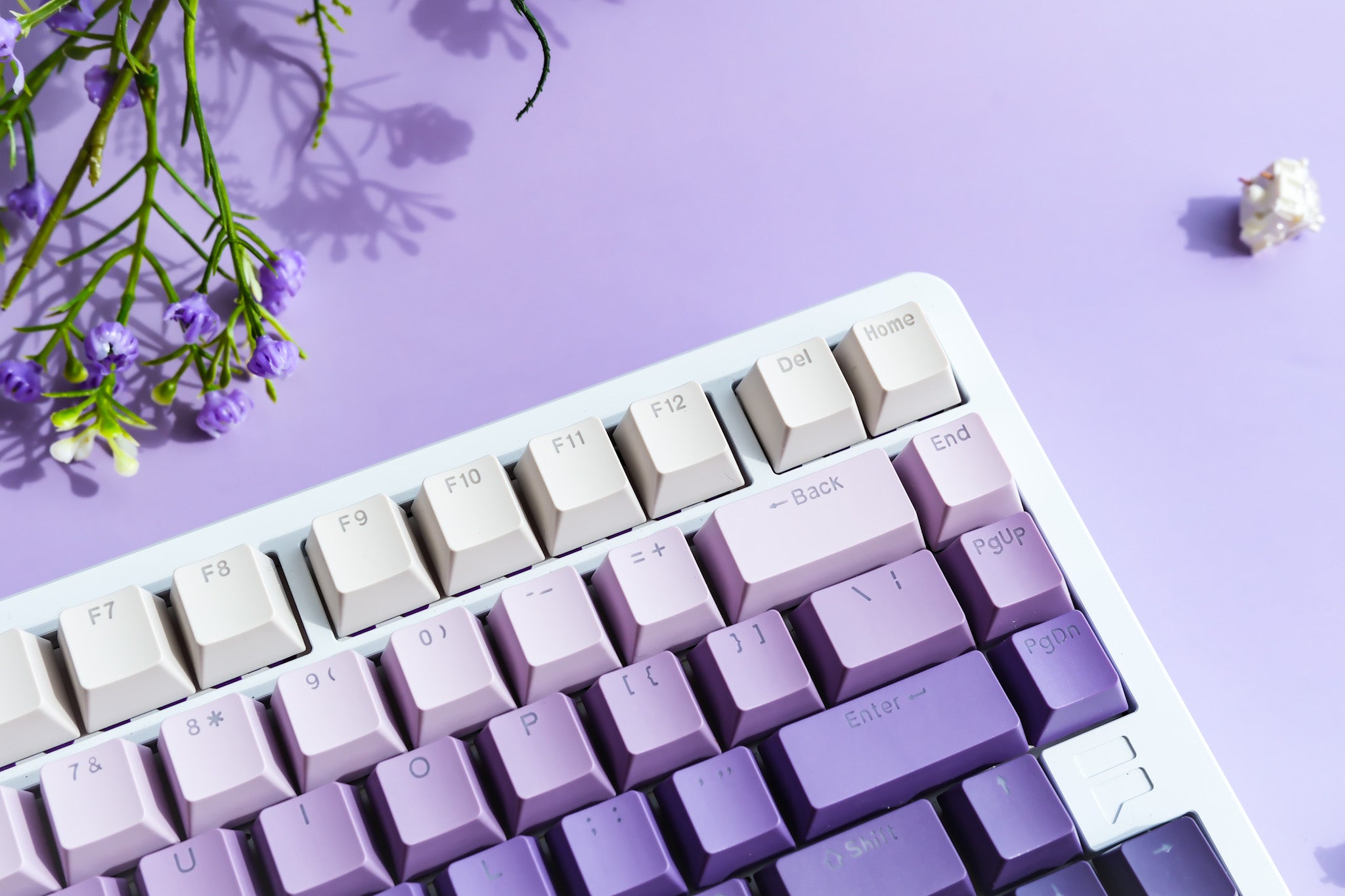 F75 White | Lavender Mechanical Keyboard