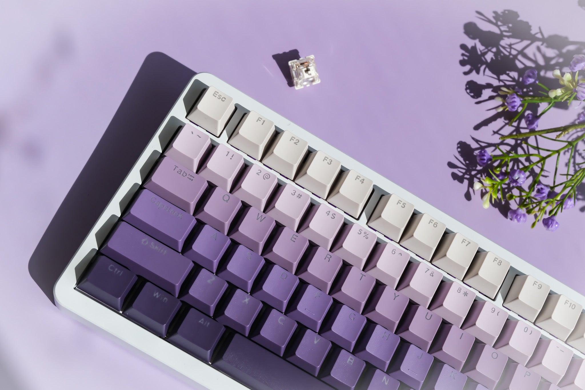 F75 White | Lavender Mechanical Keyboard