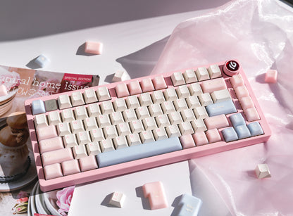 Hi75 Pink | White Peach Oolong Mechanical Keyboard | Pre-order Opening Now