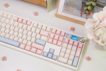 SOUL104 White | White Peach Oolonge Mechanical Keyboard