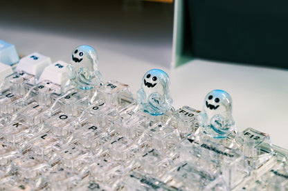 Transparent Blue Head Ghost Artisan Key Cap