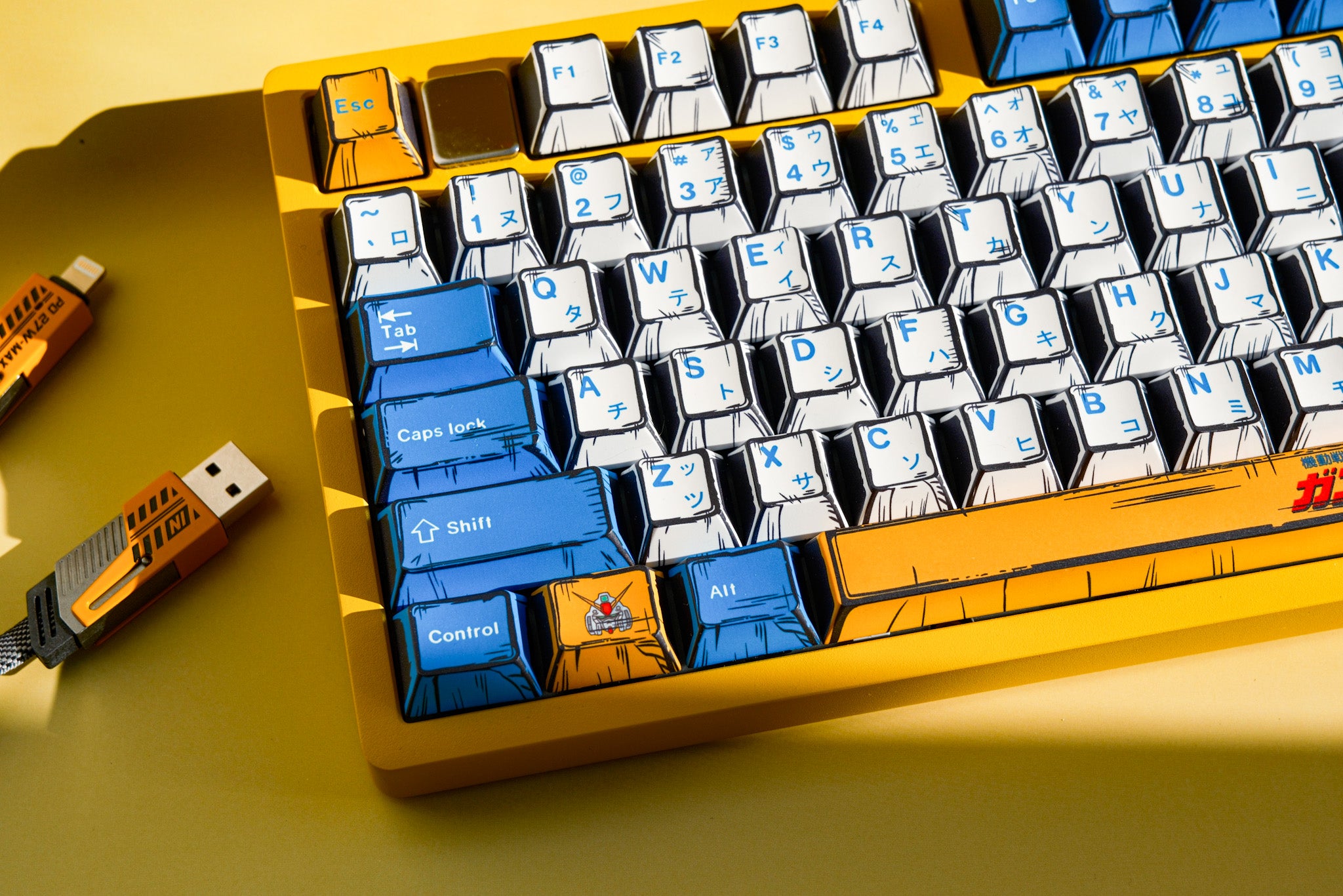 Hi75C Yellow | Gundam Comics Aluminium Mechanical Keyboard