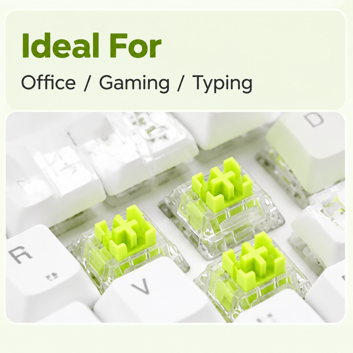 Outemu Crystal Lime Muted Silent Tactile Switch