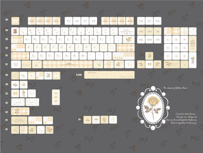 Yellow Rose Key Cap Set