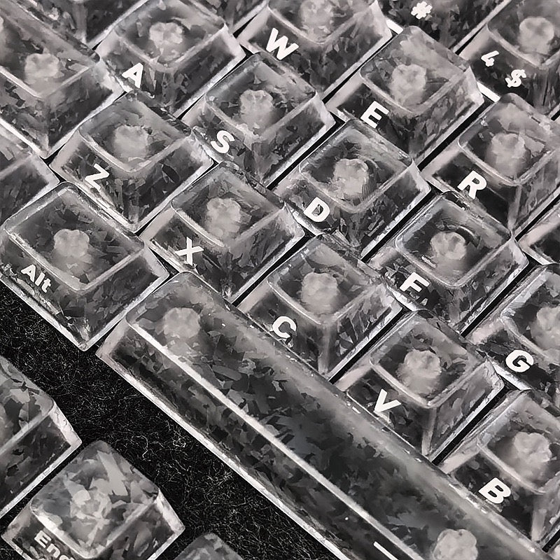 Icy Carbon Fiber Key Cap Set