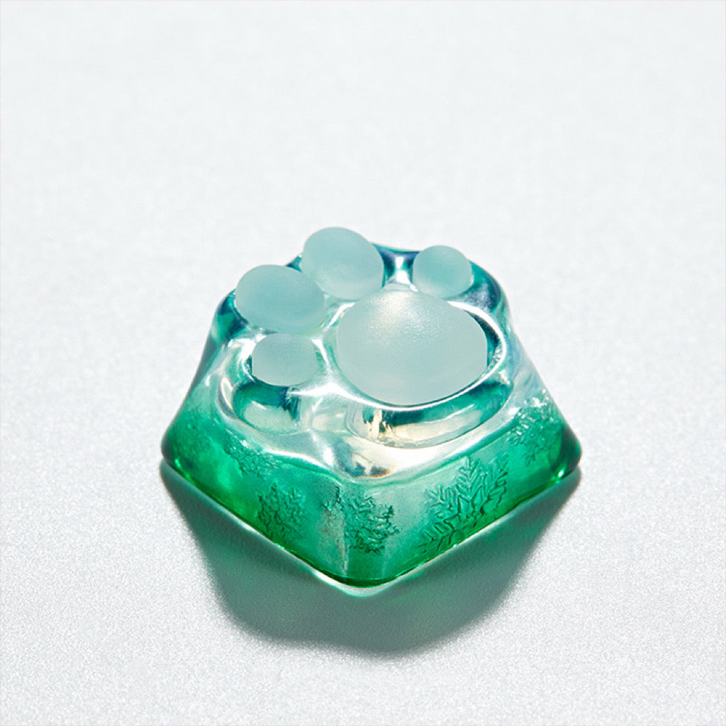 Green Transparent Cat Paw Artisan Key Caps (Copy)