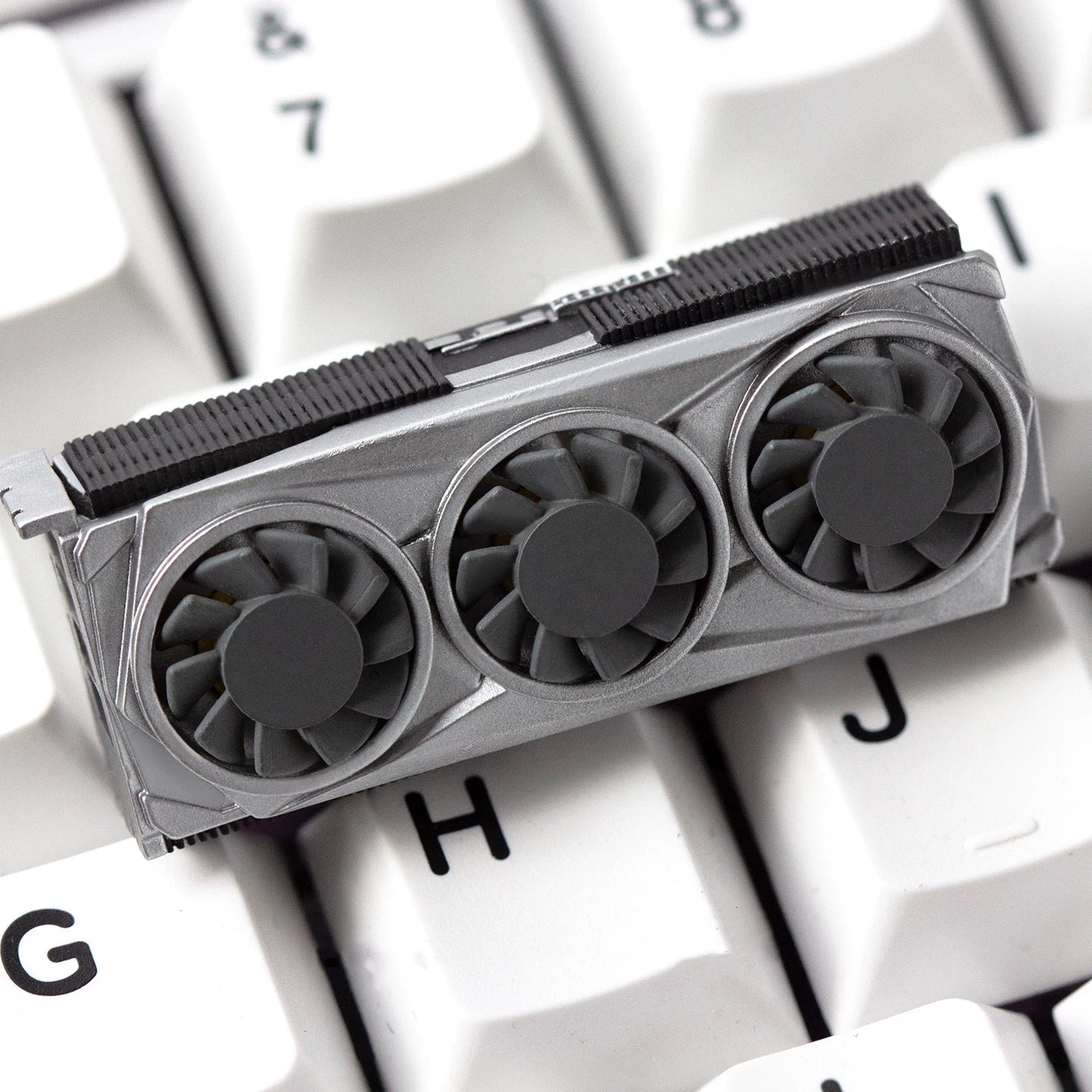 2.25U Graphics Card & Fans Artisan Key Cap - Spinning Edition