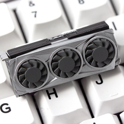 2.25U Graphics Card & Fans Artisan Key Cap - Spinning Edition