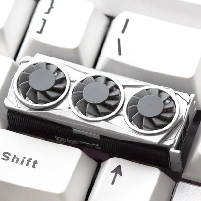 2.25U Graphics Card & Fans Artisan Key Cap - Spinning Edition