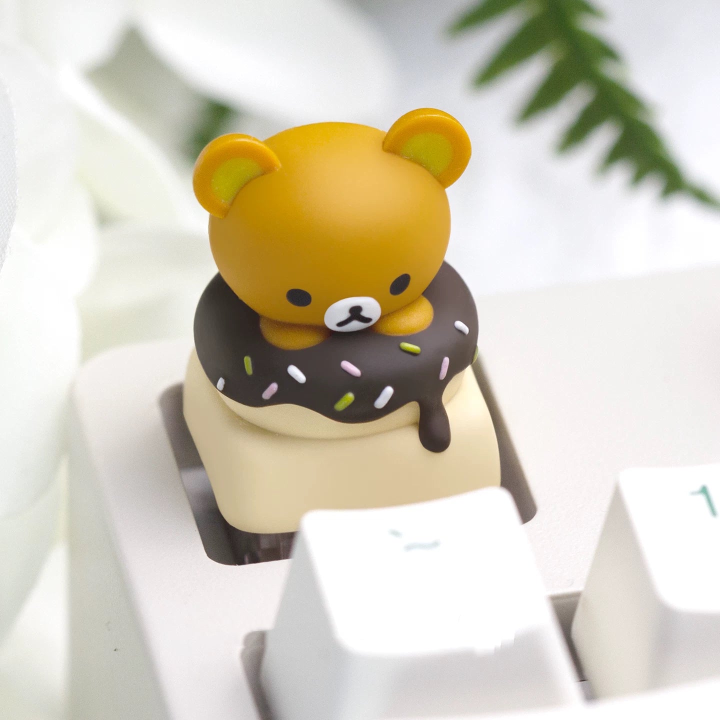 Donut Relax Bear Artisan Key Cap