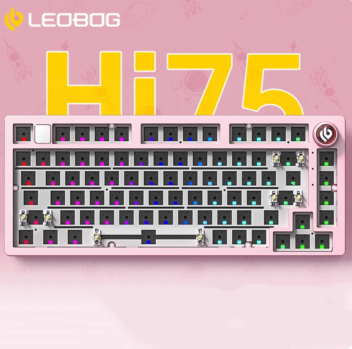 Hi75 Pink | Aluminium Keyboard Barebone