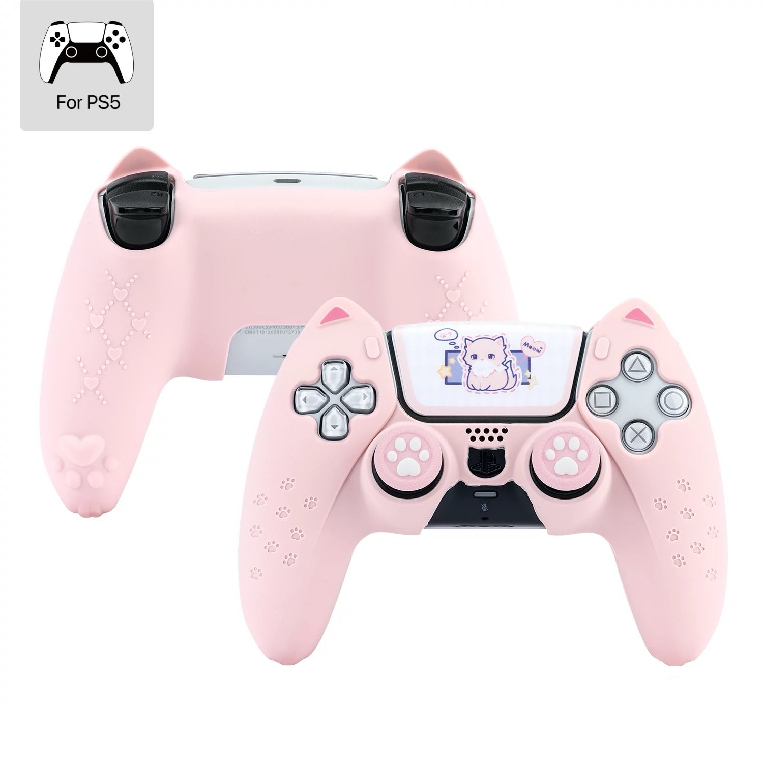 Pink Catty PS5 Controller Skin
