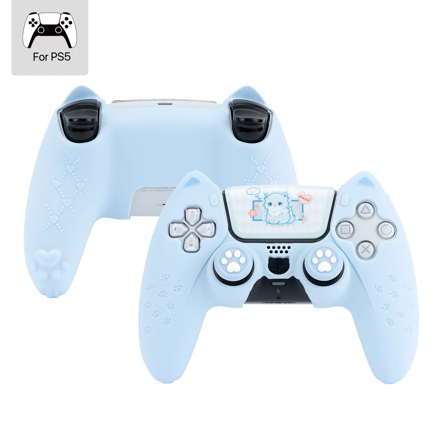 Blue Catty PS5 Controller Skin